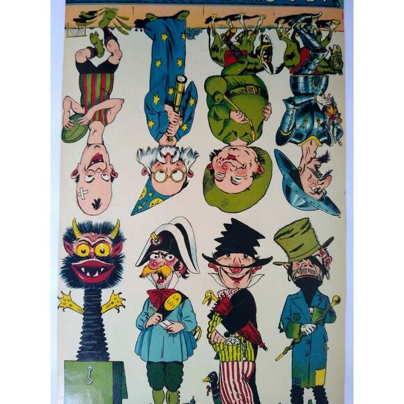 Vintage Print Original Game Cube Artwork France 8 Different Wizard Creature 1920 - Picture 12 of 12